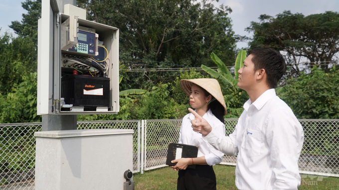 An automated monitoring system at the Meteorological and Hydrological Station in Tay Ninh Province. Photo: Tran Phi.