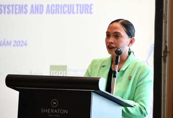 Ms. Amy Mlissa Chua, Director of Partnerships at Grow Asia, affirmed her ongoing support in the development of Vietnam's agricultural sector. Photo: Phuong Linh.