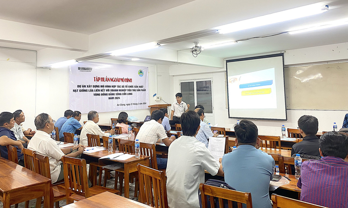 The project organized 40 training classes for farmers, achieving 333% of the target and 4 classes to replicate the model, achieving 100%. Photo: TL.