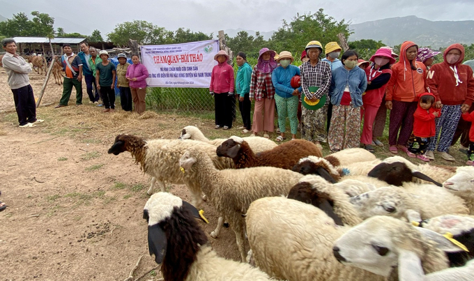 Người dân địa phương tham quan mô hình. Ảnh: Nguyễn Cơ.