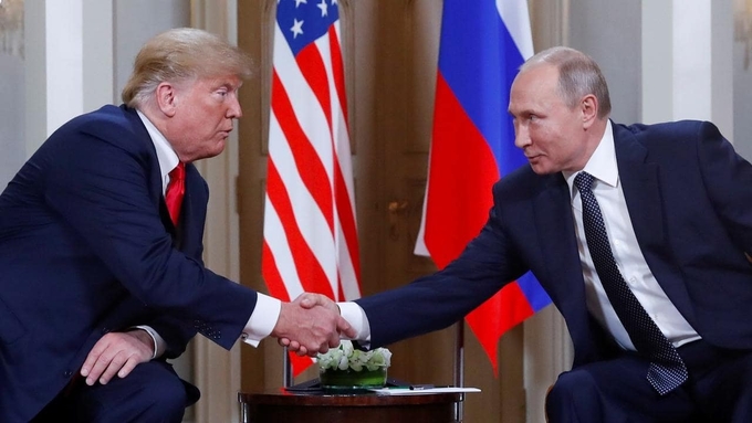 Ông Donald Trump và Tổng thống Nga Vladimir Putin gặp nhau tại Phần Lan hồi tháng 7/2018. Ảnh: Getty.