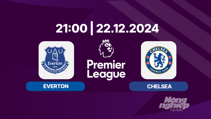 Trực tiếp Everton vs Chelsea, Ngoại hạng Anh, 21h00 hôm nay 22/12/2024