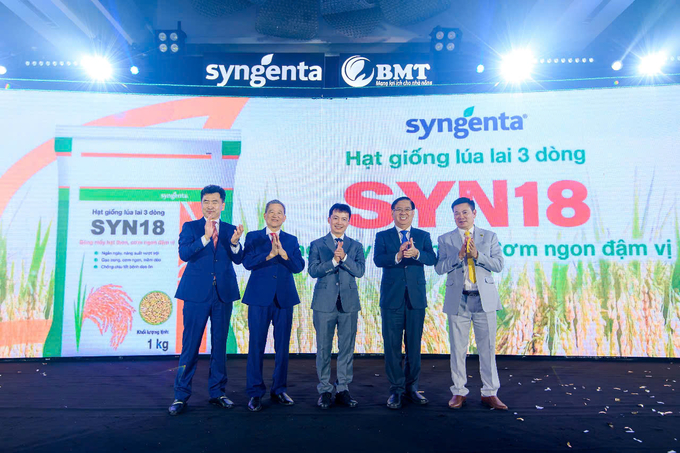 Syngenta Việt Nam cùng nhà phân phối là Công ty Cổ phần Vật tư Kỹ thuật nông nghiệp Bắc Giang có kế hoạch mở rộng phân phối sản phẩm lúa lai 3 dòng Syn18 từ tháng 01/2025, tập trung ở những khu vực có áp lực thời vụ cao. Ảnh: Thu Hà.