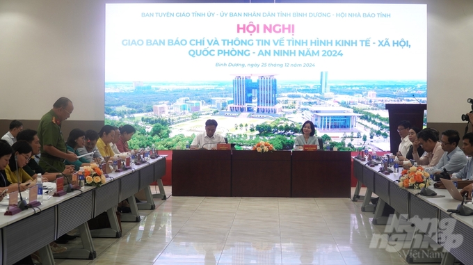 Quang cảnh Hội nghị giao ban báo chí Bình Dương.