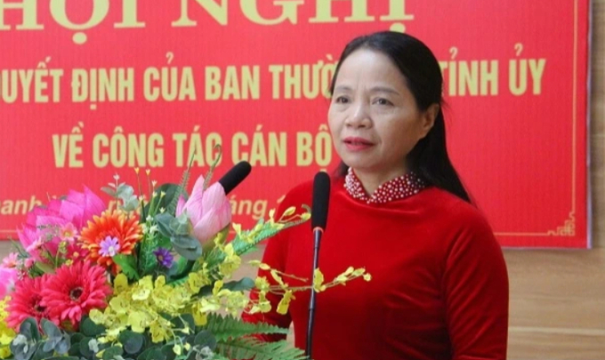 Bà Bùi Thị Mười, Phó trưởng ban thường trực Ban Tuyên giáo Tỉnh ủy Thanh Hóa.