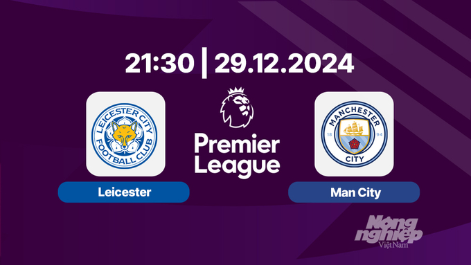 Nhận định, trực tiếp Leicester vs Man City, Ngoại hạng Anh, 21h30 hôm nay 29/12/2024