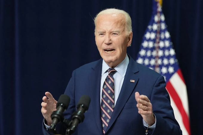 Tổng thống Mỹ Joe Biden phát biểu hôm 1/1 sau loạt vụ tấn công trong ngày đầu năm 2025. Ảnh: Getty.