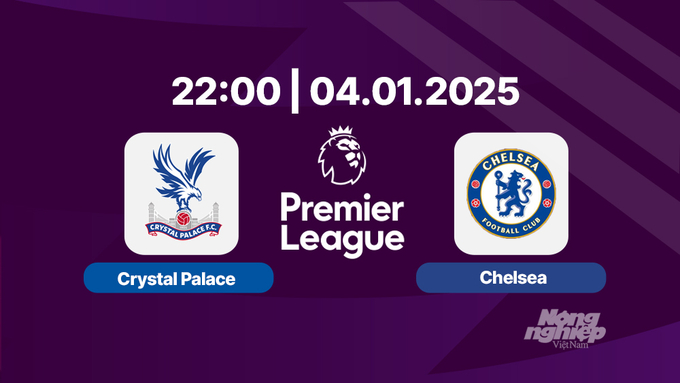 Trực tiếp Crystal Palace vs Chelsea, Ngoại hạng Anh, 22h00 hôm nay 4/1/2025