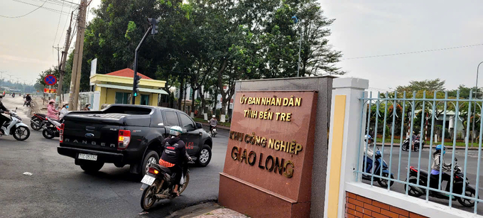 Khu công nghiệp Giao Long, nơi xuất hiện ổ dịch thủy đậu đầu tiên tại Công ty May mặc Alliance One. Ảnh: Minh Đảm.