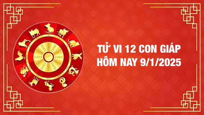 Tử vi 12 con giáp hôm nay Thứ 4 ngày 9/1/2025