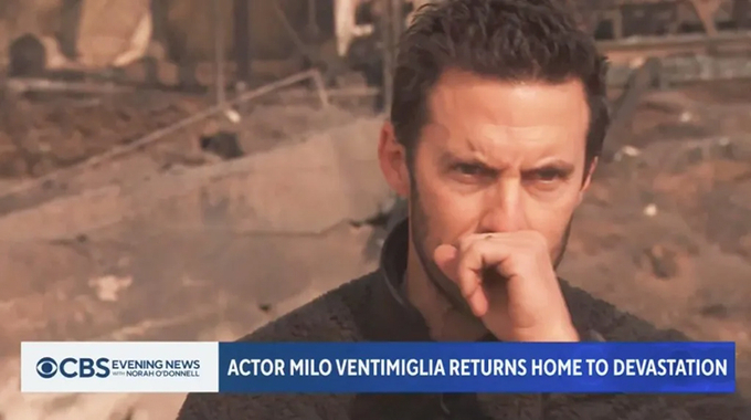 Milo Ventimiglia - ngôi sao truyền hình của nước Mỹ - là một trong những người nổi tiếng của Hollywood chịu ảnh hưởng nặng nề vụ cháy Palisades.