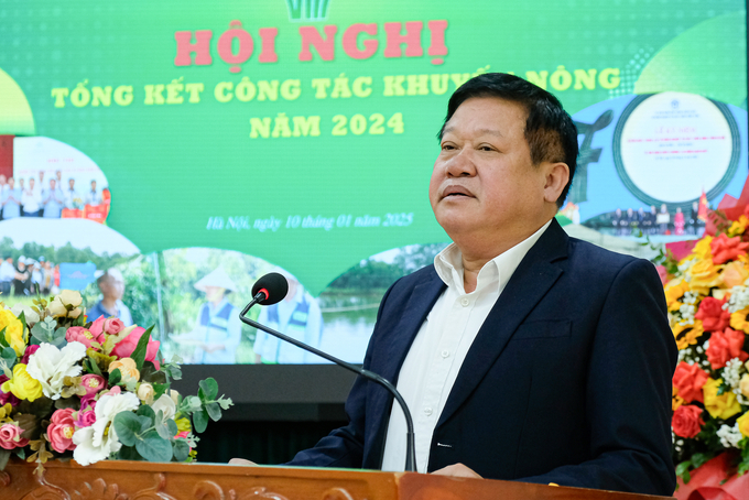 Phó Giám đốc Sở NN-PTNT Hà Nội Nguyễn Mạnh Phương phát biểu chỉ đạo tại hội nghị. Ảnh: Tùng Đinh.