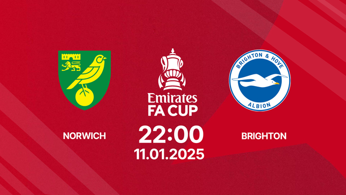 Trực tiếp bóng đá Norwich vs Brighton, FA Cúp, 22h00 hôm nay 11/1/2025