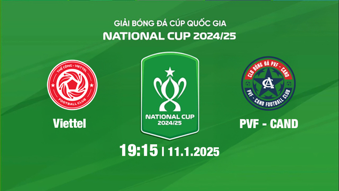 Trực tiếp bóng đá Viettel vs PVF-CAND, 19h15 hôm nay 11/1/2025