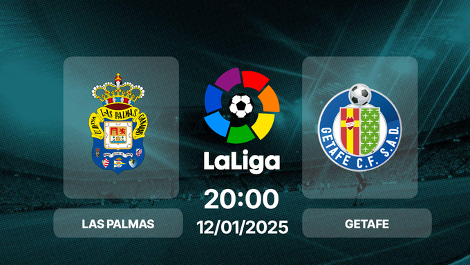 Trực tiếp bóng đá Las Palmas vs Getafe, La Liga, 20h00 hôm nay 12/1/2025