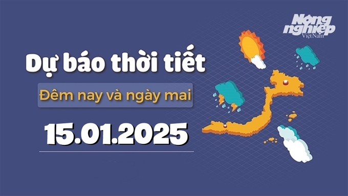 Tin tức thời tiết đêm nay và ngày mai 15/1/2025 tại các vùng trong cả nước