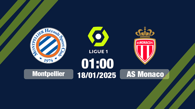 Nhận định bóng đá Montpellier vs Monaco, Ligue 1, 01h00 hôm nay 18/1/2025