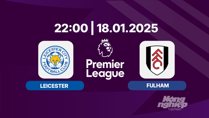 Trực tiếp bóng đá Leicester vs Fulham, Ngoại hạng Anh, 22h00 hôm nay 18/1/2025