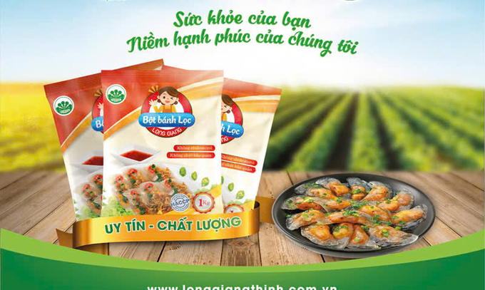 Tinh bột sắn Long Giang và sản phẩm bánh lọc sẽ mang hương vị tết đến mọi nhà. Ảnh: T. Đức.