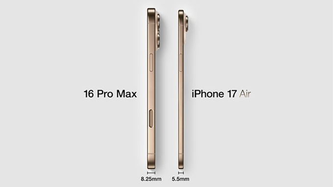 IPhone 17 Air được kỳ vọng sẽ cực kỳ mỏng, nhưng độ mỏng chính xác vẫn còn gây tranh cãi. Theo nhà phân tích uy tín Ming-Chi Kuo, chiếc iPhone này có thể chỉ mỏng khoảng 5.5mm.