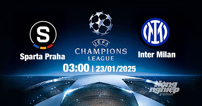 Trực tiếp bóng đá Sparta Prague vs Inter Milan, Cúp C1 Châu Âu, 03h00 ngày 23/1/2025