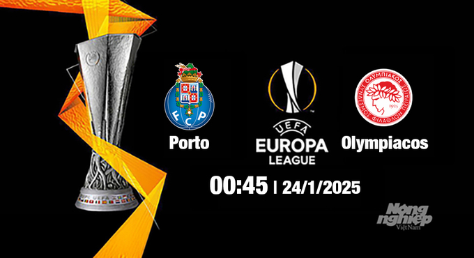 Trực tiếp bóng đá Porto vs Olympiacos, Cúp C2 Châu Âu, 00h45 ngày 24/1/2025