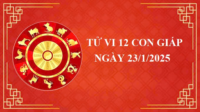 Tử vi 12 con giáp hôm nay Thứ 5 ngày 23/1/2025