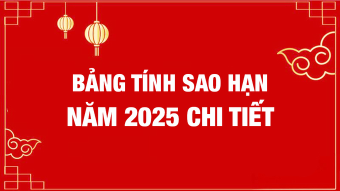 Bảng sao hạn năm 2025 Ất Tỵ chi tiết từng tuổi của 12 con giáp