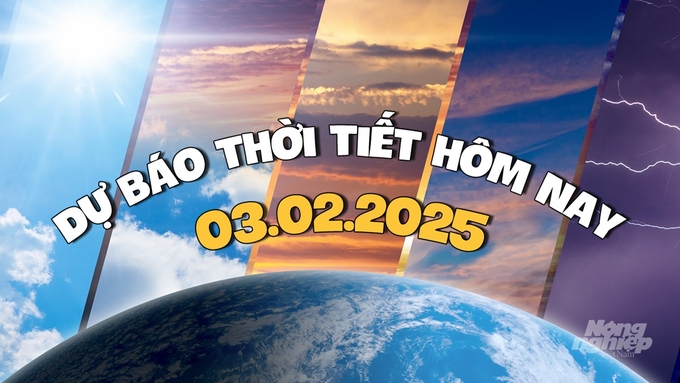 Dự báo thời tiết hôm nay 3/2/2025 tại các khu vực trong cả nước