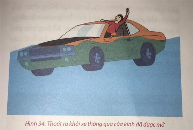 Thực hiện một số thao tác cơ bản để thoát hiểm khi xe ô tô rơi xuống nước: Thoát ra khỏi xe.