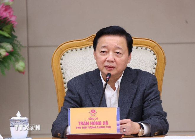 Deputy Prime Minister Tran Hong Ha concluded the meeting. Photo: VNA. 