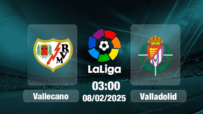 Trực tiếp bóng đá Rayo Vallecano vs Real Valladolid, La Liga, 03h00 hôm nay 8/2/2025