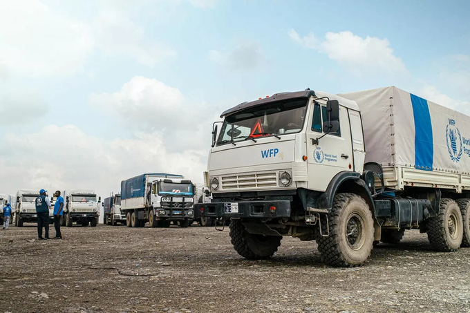 Xe viện trợ lương thực của WFP tại Sudan. Ảnh: WFP.