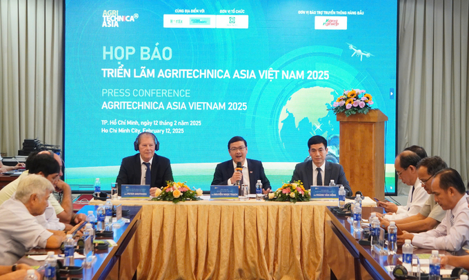 The German Agricultural Association (DLG), the National Agricultural Extension Center (Ministry of Agriculture and Rural Development) and the Vietnam Agricultural Newspaper co-hosted the press conference announcing the AGRITECHNICA ASIA VIETNAM 2025 exhibition. Photo: Nguyen Thuy.