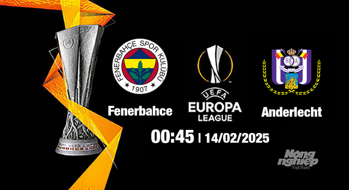 Trực tiếp bóng đá Fenerbahce vs Anderlecht, Cúp C2 Châu Âu, 00h45 ngày 14/2/2025