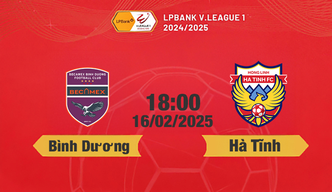 Trực tiếp bóng đá Bình Dương vs Hà Tĩnh, 18h00 hôm nay 16/2/2025