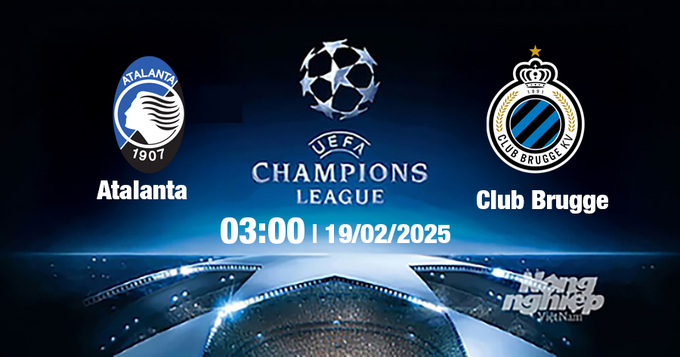 Trực tiếp bóng đá Atalanta vs Club Brugge, Cúp C1 Châu Âu, 03h00 ngày 19/2/2025