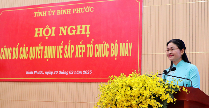 Bí thư Tỉnh uỷ Bình Phước Tôn Ngọc Hạnh phát biểu tại hội nghị.