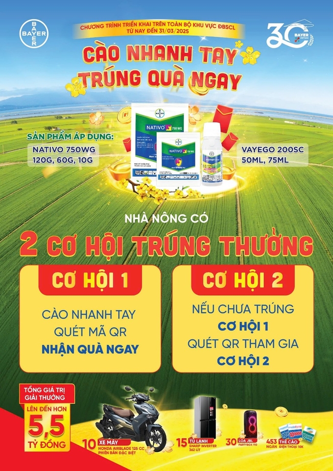 Chương trình 'Cào nhanh tay, trúng quà ngay' diễn ra từ nay đến hết ngày 31/03/2025