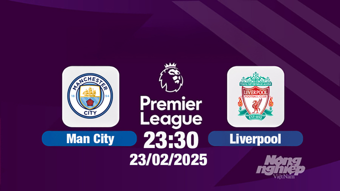 Trực tiếp bóng đá Man City vs Liverpool 23h30 hôm nay 23/2/2025