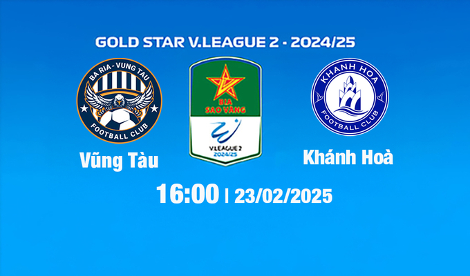 Trực tiếp bóng đá Vũng Tàu vs Khánh Hòa, 16h00 hôm nay 23/2/2025