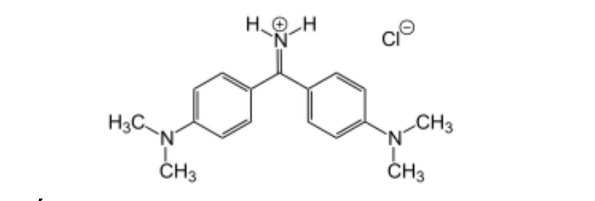 Cấu tạo của Auramine O (C17H22ClN3). Ảnh: Minh Quốc.