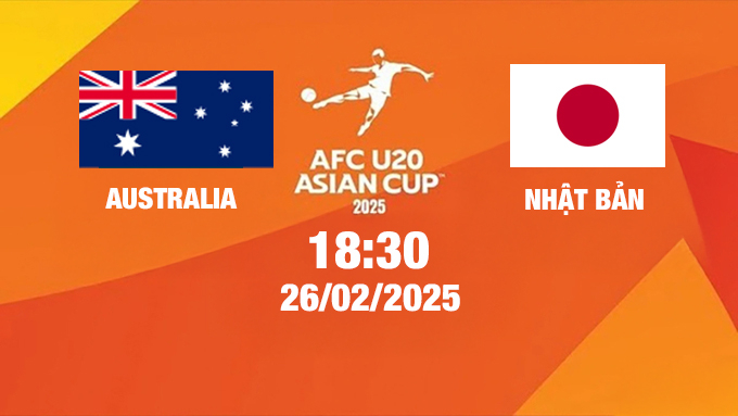 Trực tiếp bóng đá Australia vs Nhật Bản 18h30 hôm nay 26/2/2025