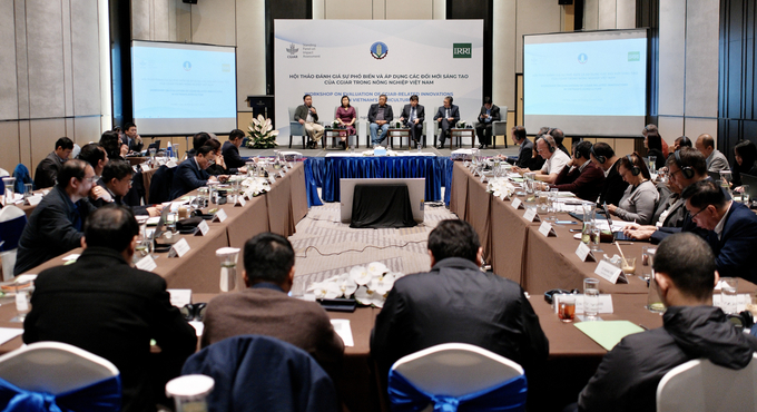 Workshop to assess the dissemination and application of CGIAR innovations in Vietnamese agriculture on February 26 in Hanoi. Photo: Quynh Chi. 