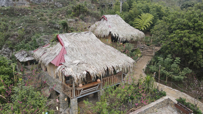 Một góc khu homestay A Của nhìn từ trên cao. Ảnh: Duy Học.