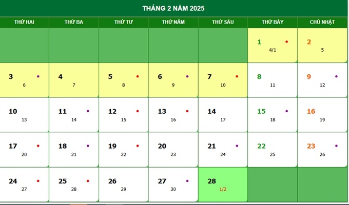 Lịch âm 28/2/2025, xem âm lịch hôm nay Thứ 6 ngày 28/2/2025