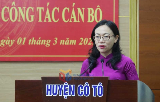 Bà Lê Ngọc Hân, tân Bí thư Huyện ủy, Chủ tịch UBND huyện Cô Tô.