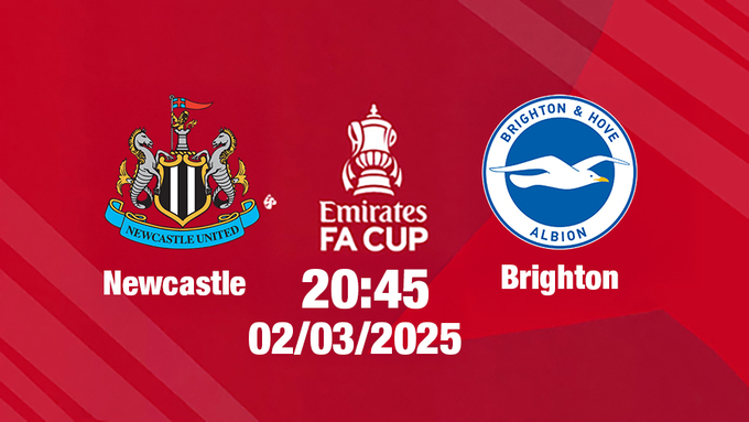 Trực tiếp bóng đá Newcastle vs Brighton, FA Cúp, 20h45 hôm nay 2/3/2025