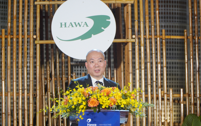 Nguyen Ba Phu, General Director of the Vietnam Trade Promotion Agency under the Ministry of Industry and Trade, delivering a speech at the event. Photo: Nguyen Thuy.