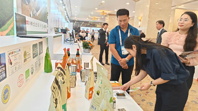 Pepper and spice businesses participate in product display and introduction. Photo: X.A.